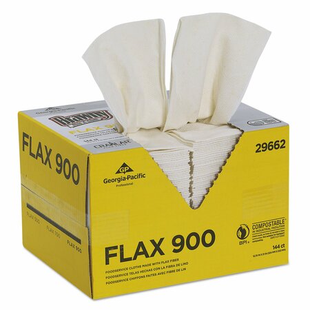 Dixie Dine-A-Cloth FLAX Foodservice Wipers, 1-Ply, 12.75 x 21, White, 144 Wipes 29662